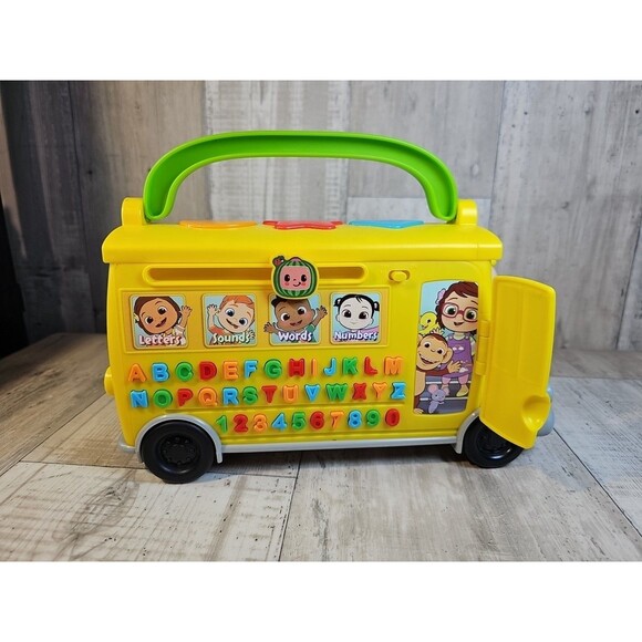 CoComelon Musical Learning Bus Yellow School Bus Toy – Letters Numbers Songs – T - Picture 3 of 6